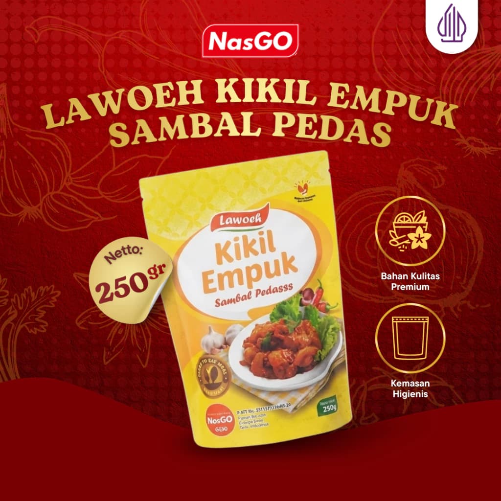 Lawoeh Kikil Empuk Sambal Pedas NasGO 250gr - Produk NasGO