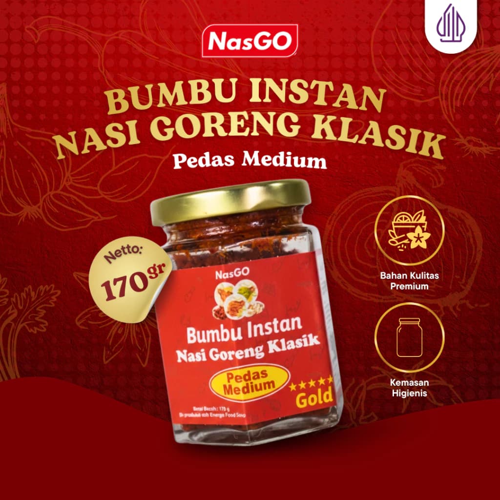 Bumbu Instan Nasi Goreng Klasik Pedas Medium NasGO 170gr
