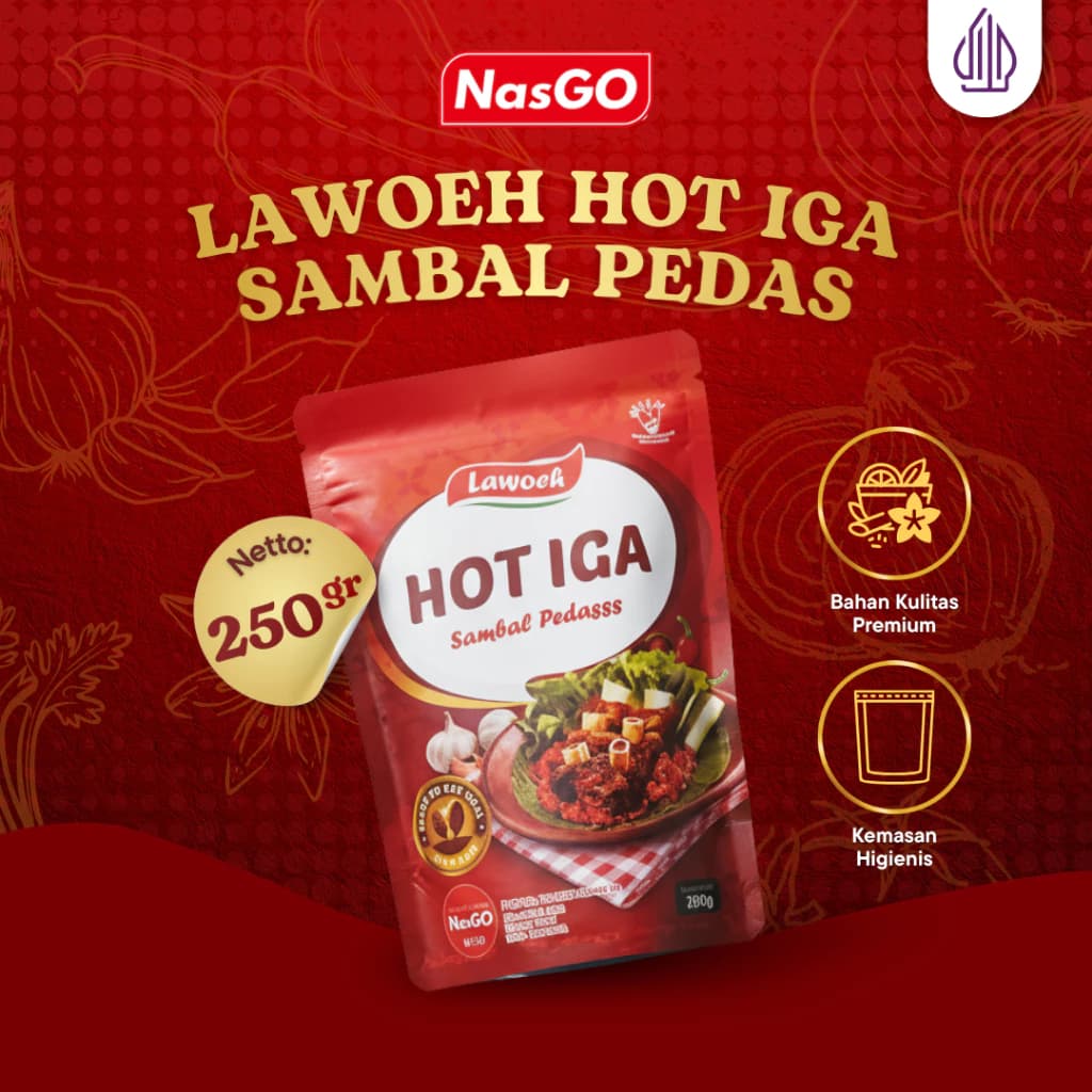 Lawoeh Hot Iga Sambal Pedas NasGO 250gr
