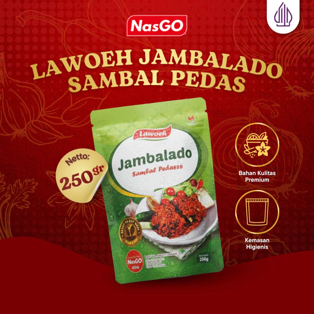 Lawoeh Jambalado Sambal Pedas Ikan Jambal Roti NasGO 250gr - Produk NasGO